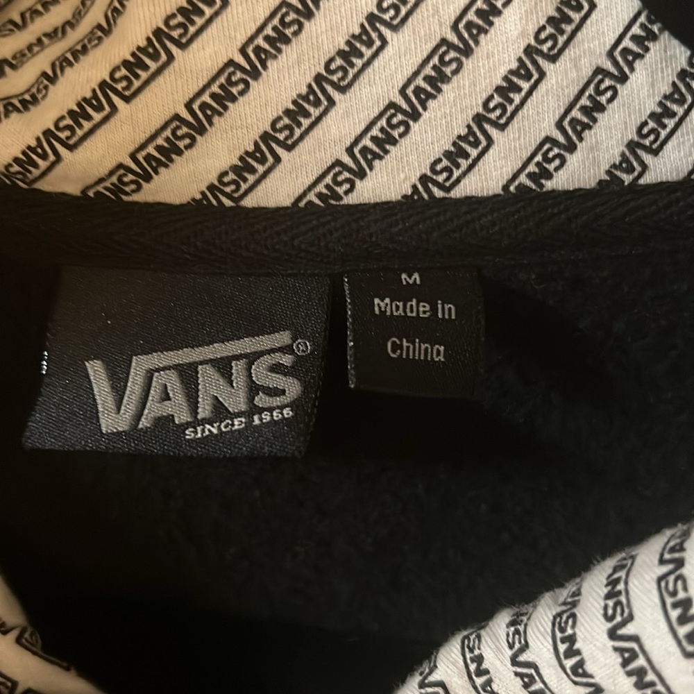 Men’s Vans Black Zip Hoodie Sweatshirt - Picture 2 of 11